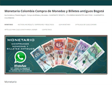 Tablet Screenshot of monetario-colombia.com